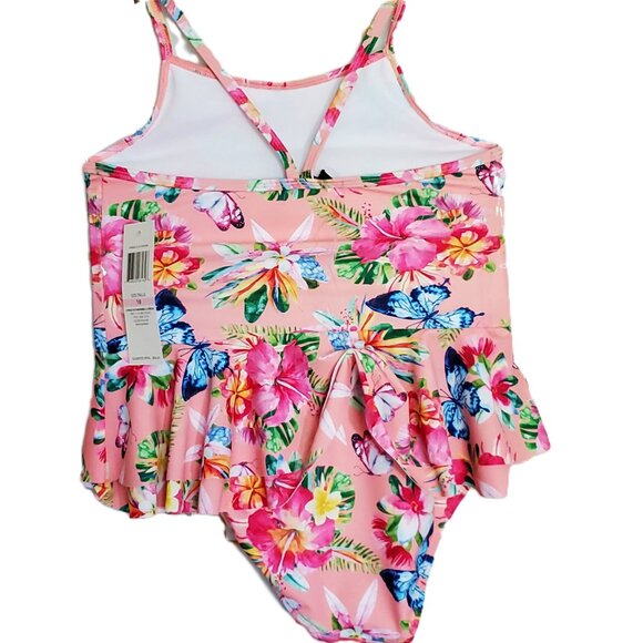 Guess Triangle Logo Two Piece Tankini Swim Suit - Picture 2 of 4